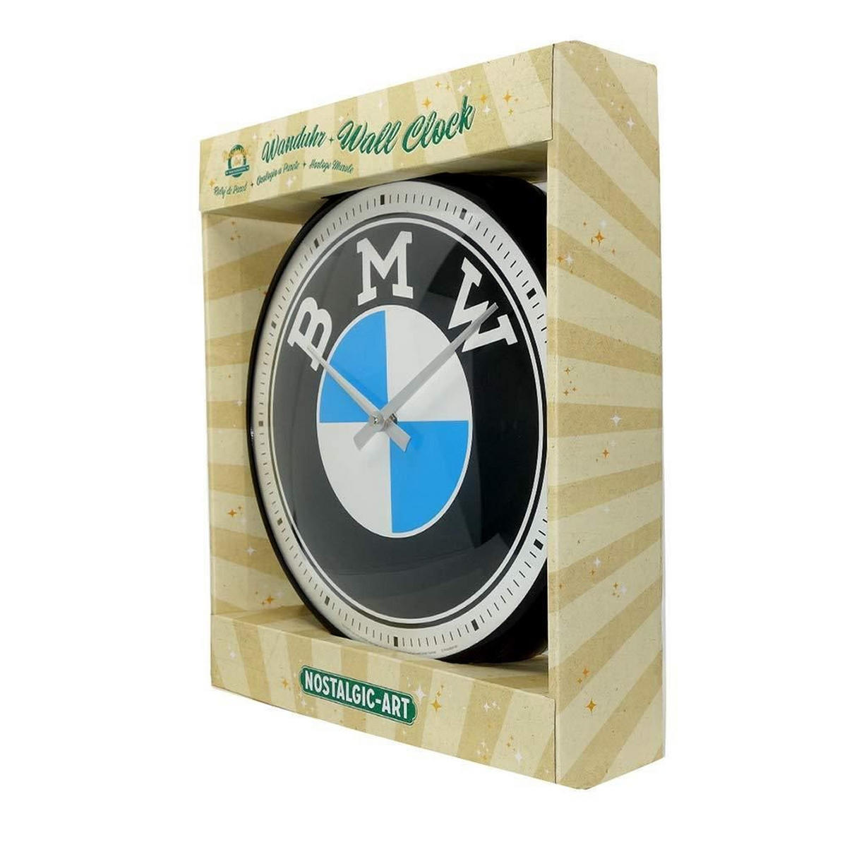 WANDUHR 31 cm BMW Logo - Blau/Weiß, Metall (31/31/5cm) - Nostalgic-Art