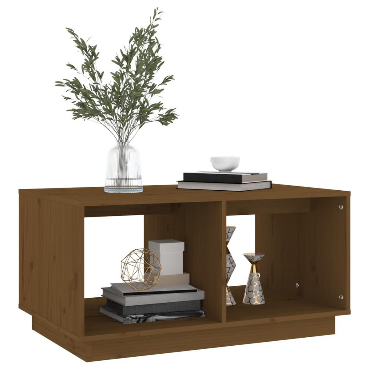 COUCHTISCH Honigbraun 80x50x40 cm Massivholz Kiefer - Braun, Holz (80/50/40cm) - furnicato