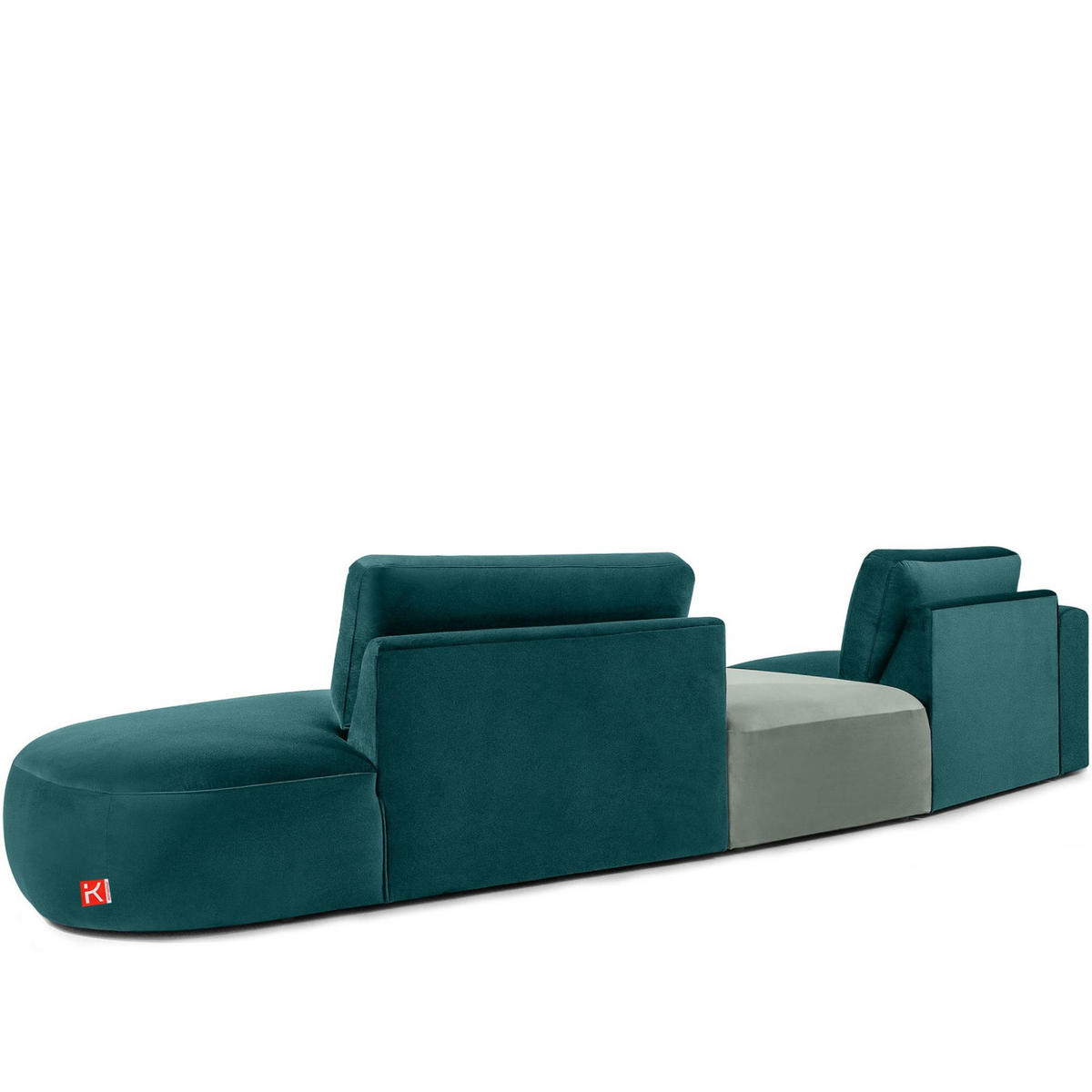 4-SITZER ECKSOFA ZUCCO Velour rechts, Mint - Mintgrün, Textil (350/84/105cm) - KONSIMO®