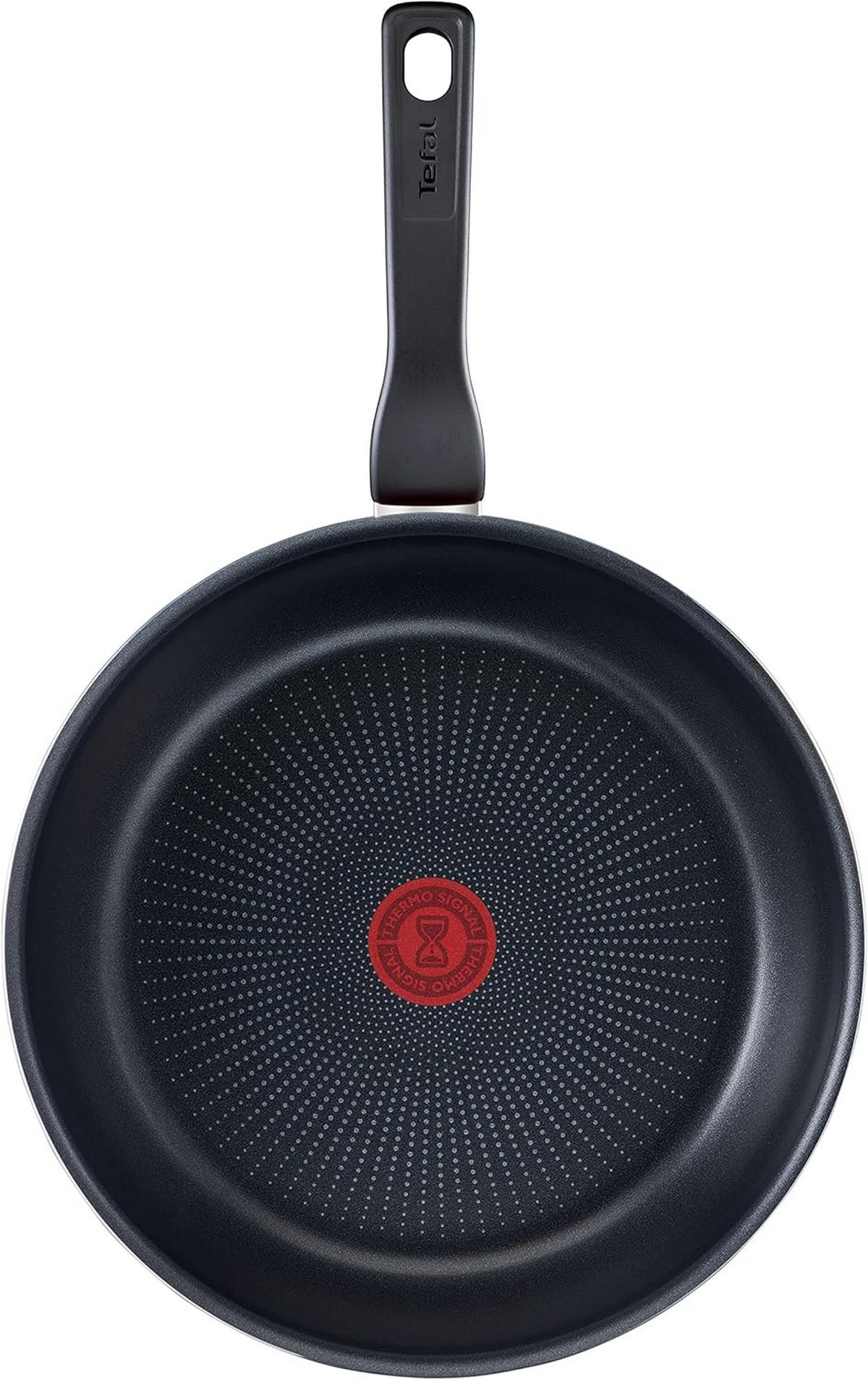 PFANNENSET C38590 XL Force, 24cm 28cm Bratpfannen, Antihaftbeschichtung, Thermo Signal, Titanbeschichtung, Gas Elektro Herd - Schwarz, Metall - Tefal