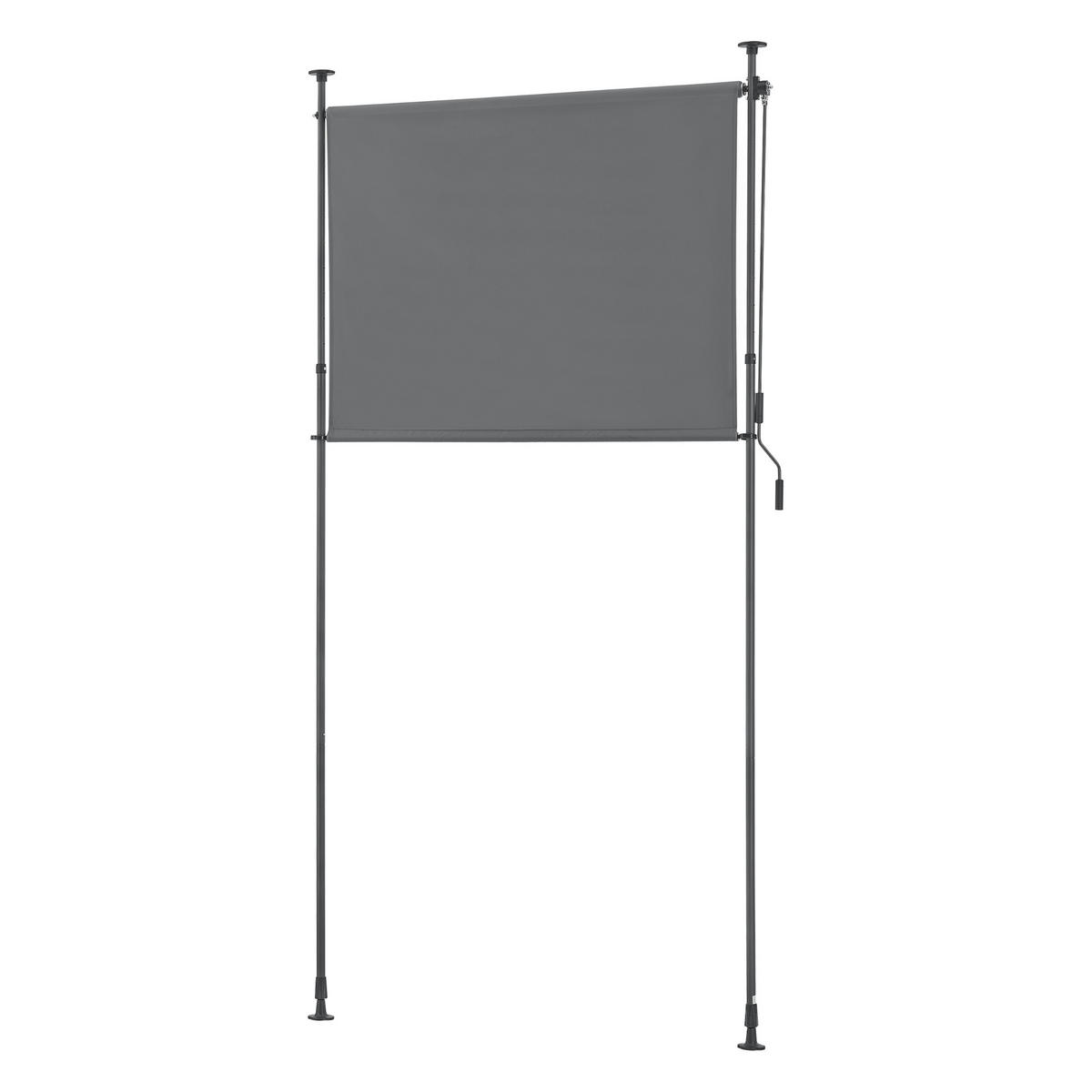 AUSSENROLLO Cimarra - Dunkelgrau, Textil/Metall (150/270cm) - pro.tec