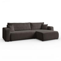ECKSOFA Sofia in L-Form 277 x 143 cm Schlaffunktion Bettkasten Couch Cord universale Seite, hellbraun - Hellbraun, Kunststoff (143/83/277cm) - Margaret Hadas24