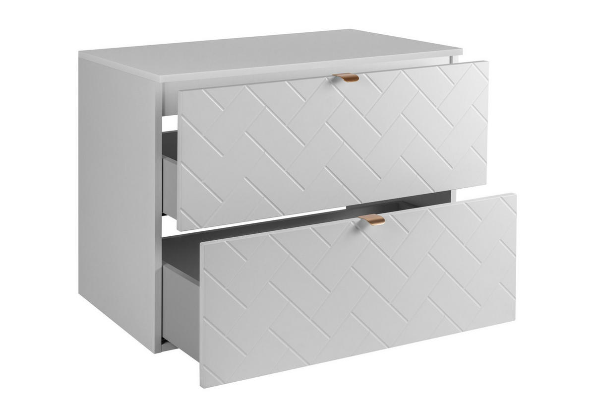 WASCHBECKUNTERSCHRANK TREND Weiß matt 80/46/60 cm - Weiß, Holzwerkstoff (80.6/60/46cm) - Rodan