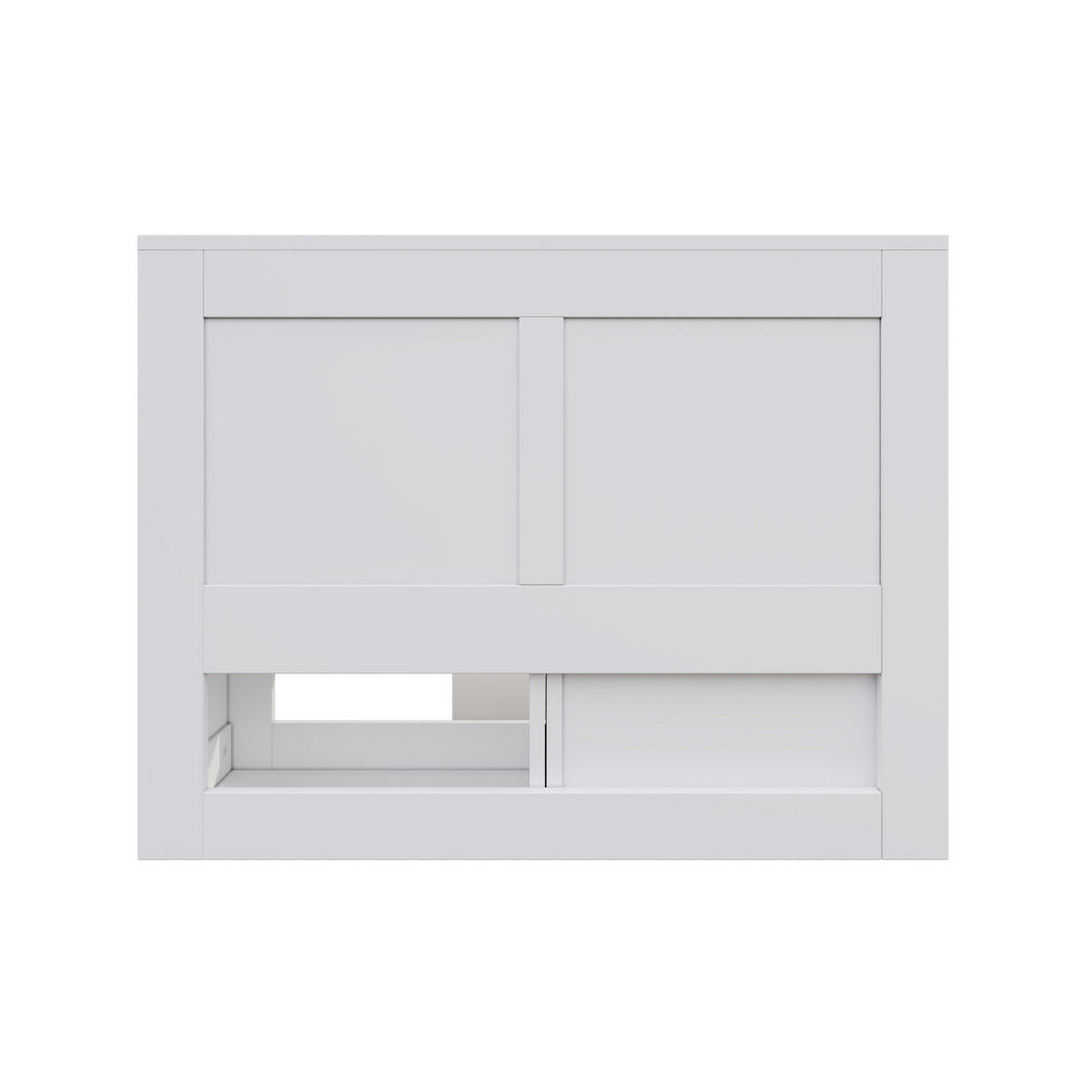 KINDERBETT 90/200 cm Weiß aus MDF mit Stauraum - Weiß, Holzwerkstoff (90/200cm) - OKMYHOME