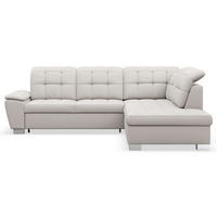 ECKSOFA Jamaal Creme rechtsseitig - Creme/Schwarz, Textil (212/258cm) - Selsey
