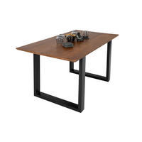 ESSTISCH ATLANTA - Schwarz/Braun, Holz/Metall (85/160/77cm) - SAM