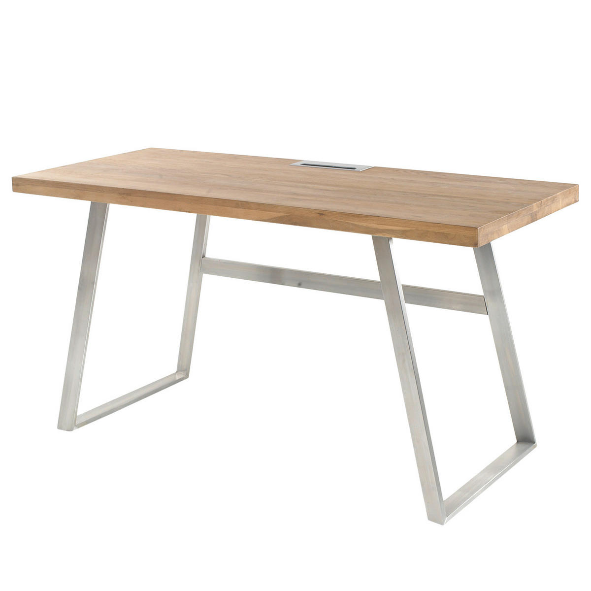 SCHREIBTISCH - Eichefarben, Holz/Metall (60/140/75cm) - home24