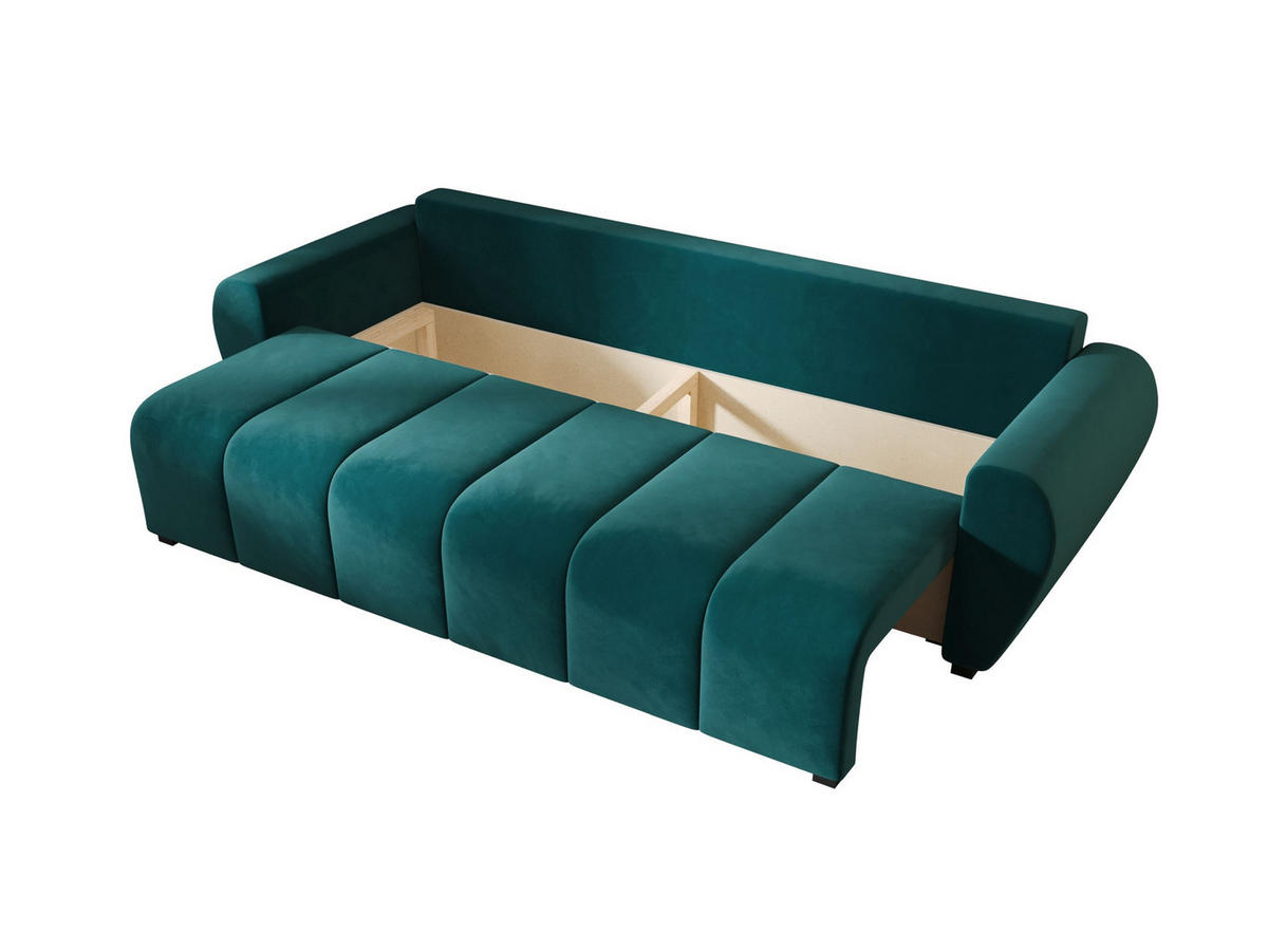 SOFA MOLISA mit Schlaffunktion ITAKA 33 mit Stauraum - Goldfarben, Textil (86/82/246cm) - Bedante