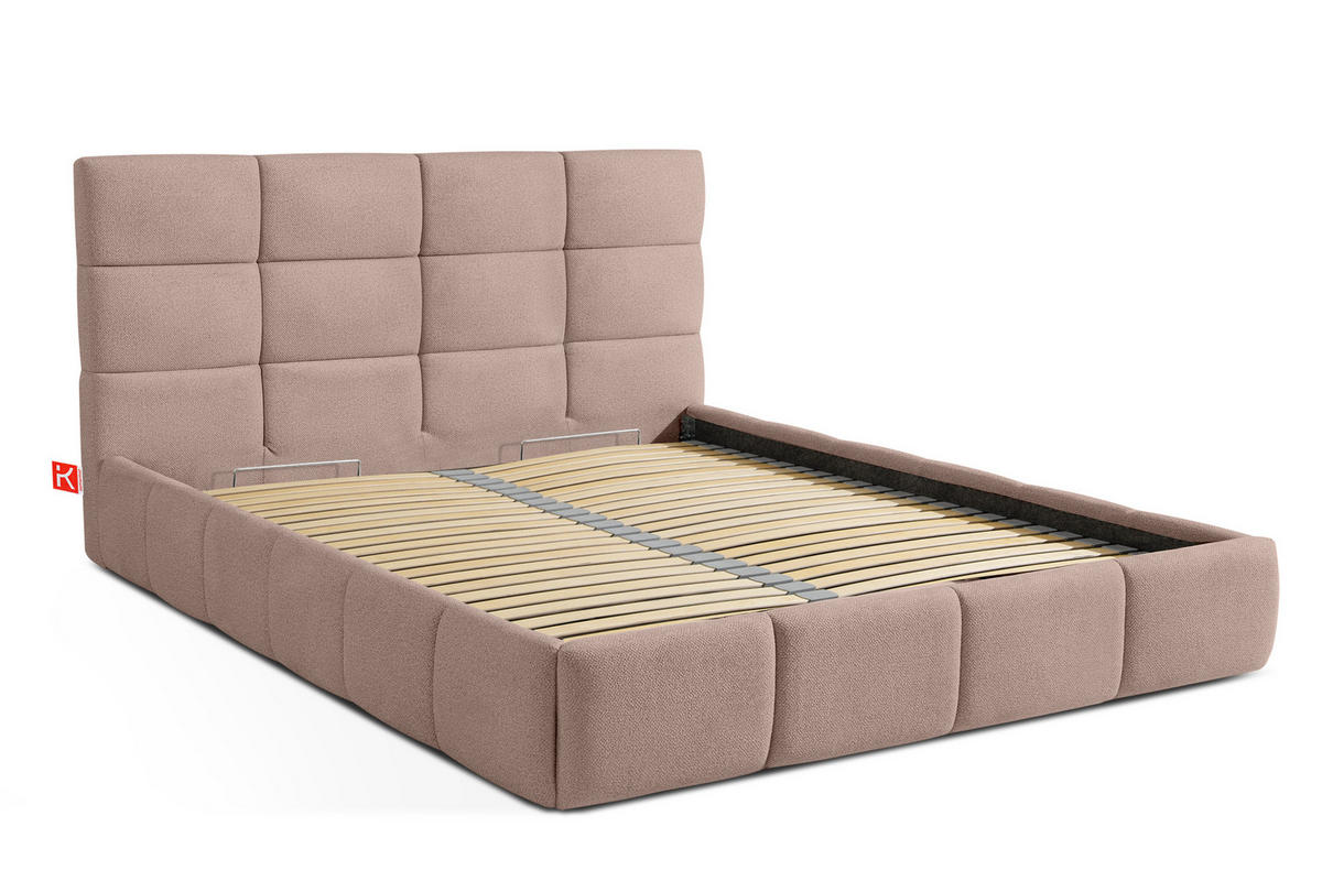 POLSTERBETT ALTOS Bouclé, rosa - Rosa, Holz/Holzwerkstoff (140/200cm) - KONSIMO®