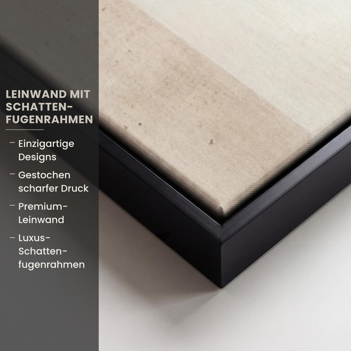 LEINWAND Bilder mit Rahmen - Abstrakt - Formen - Dunkelblau - 100x70 - Cognac, Textil (100/70cm) - MuchoWow