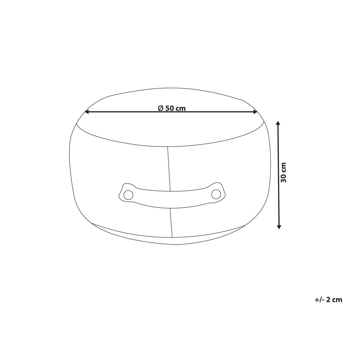 POUF Hellbeige Adlana - Orange, Textil (50/30/50cm) - Beliani