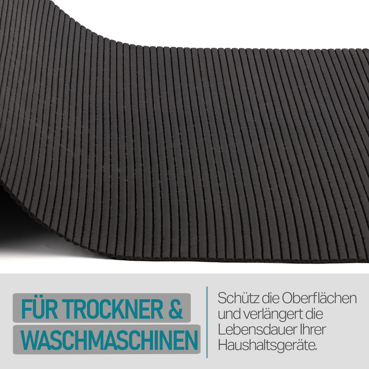 WASCHMASCHINENAUFLAGE 60x60 cm Schwarz - Schwarz, Kunststoff (60/60cm) - Bestlivings