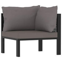 SOFA-ECKELEMENT Mit Linker Armlehne Poly Rattan Anthrazit - Anthrazit, Kunststoff (68/64/68cm) - vidaXL