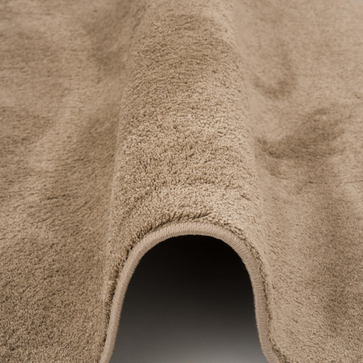 HOCHFLOR LANGFLOR TEPPICH SUPER SOFT MELIA RUND - Taupe, Textil (120/120cm) - Pergamon
