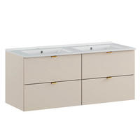 DOPPELWASCHTISCH 120cm Azel Kaschmir - Beige, Holzwerkstoff (120/50/46cm) - Petits-meubles