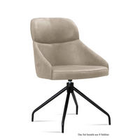 ESSZIMMERSTUHL drehbar (8er-Set) Dorian 52x82x63 Schwarz/Natur - Schwarz/Naturfarben, Kunststoff (63/82/52cm) - 58aufmkessel