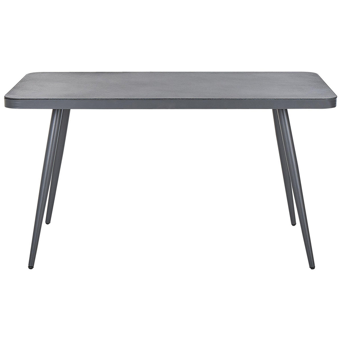 GARTENTISCH Aluminium grau 140/80 cm Lipari - Grau, Metall (140/80/75cm) - Beliani