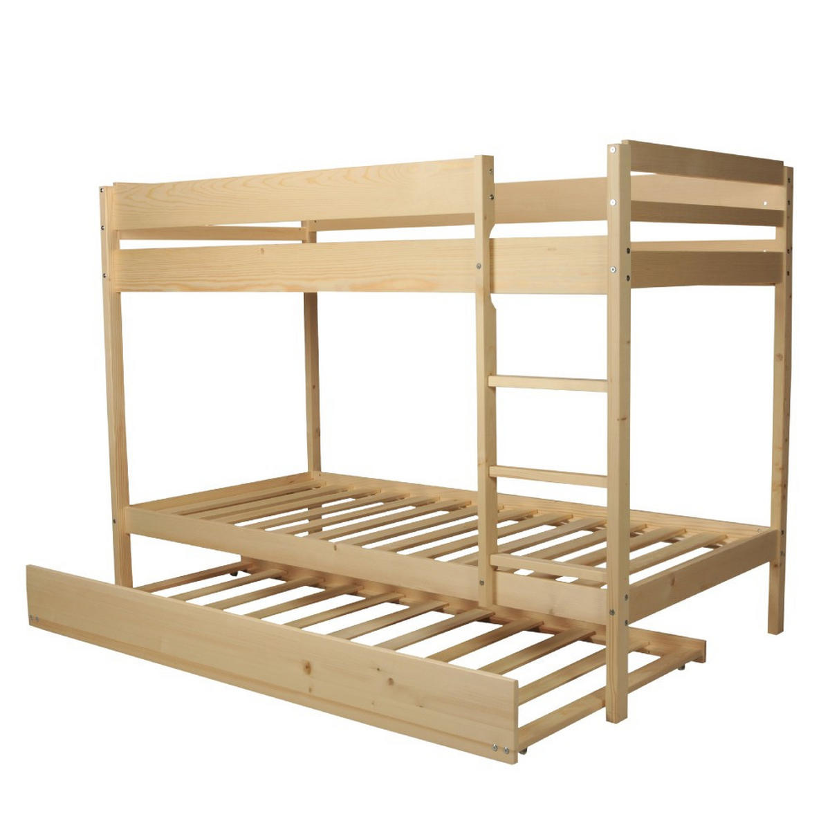 ETAGENBETT WALLY mit Schublade-Bett/ 3x 90x190 - Massivholz - Multicolor, Holz (90/190cm) - Weber Industries