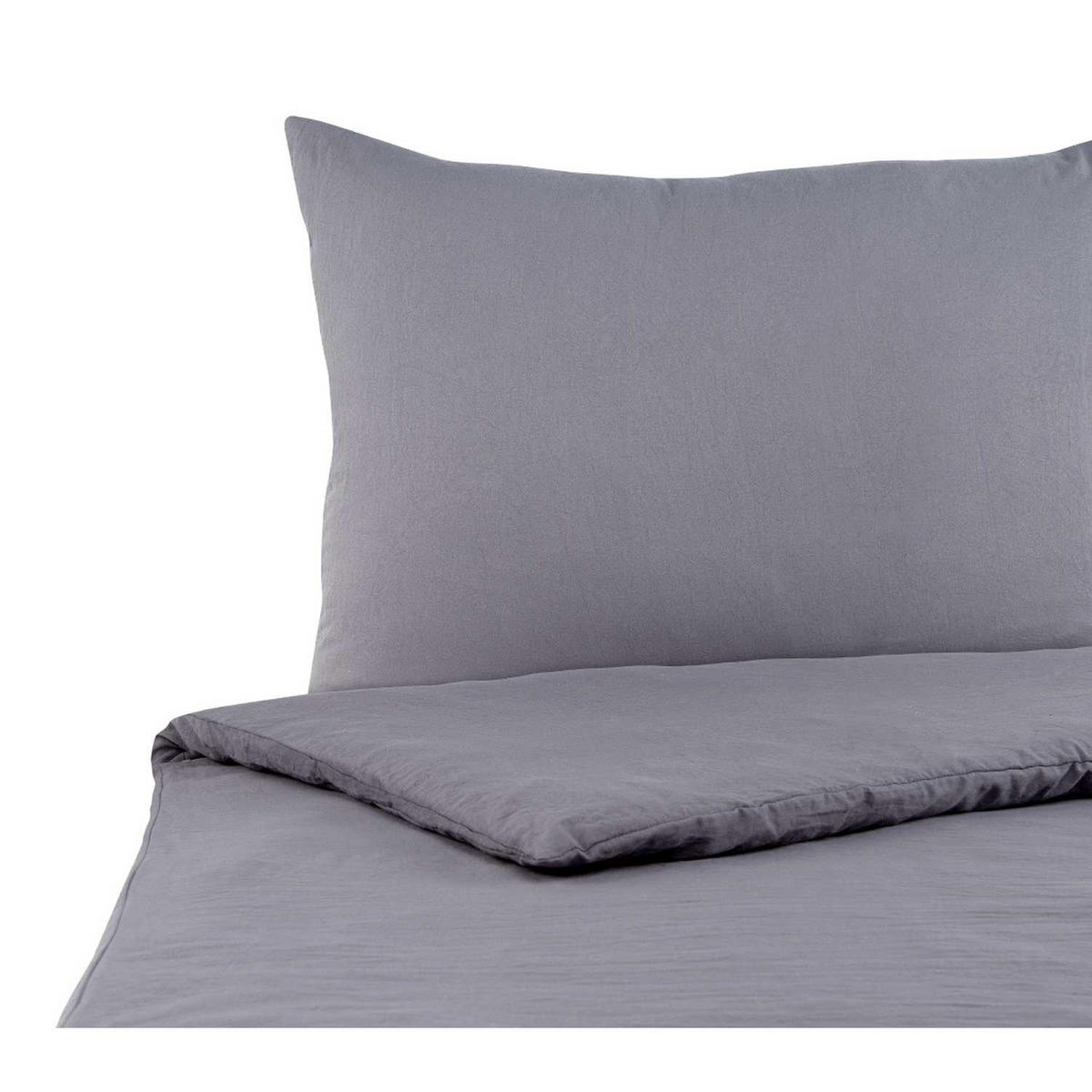 BETTWÄSCHE ENZYME STONE - Anthrazit, Textil (140/200cm) - Lieblings Ding