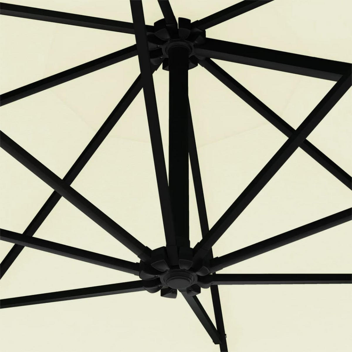 SONNENSCHIRM Zur Wandmontage Mit Metall-Mast 300 Cm Sandweiss - Beige, Textil (300/300cm) - vidaXL