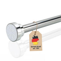 DUSCHVORHANGSTANGE ausziehbar 55 - 85 cm - Silberfarben, Metall (55cm) - Intirilife