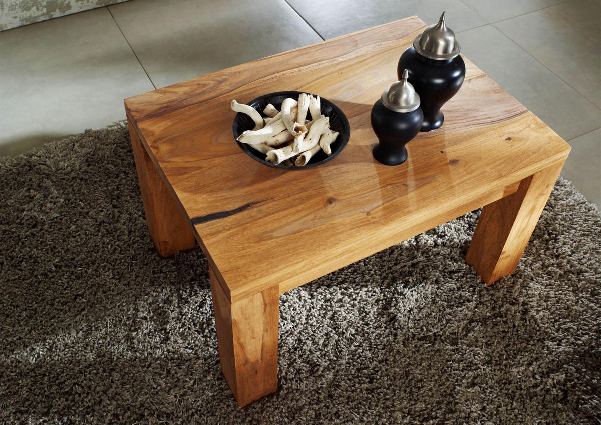 COUCHTISCH Sheesham 70x50x42 braun geölt NATURE BROWN #110 - Braun, Holz (70/50/42cm) - Massivmoebel24