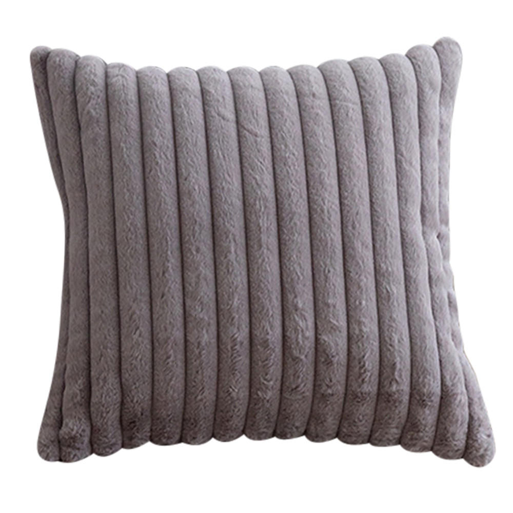 KISSENHÜLLE Velvety 45/45 cm，2er-Set - Grau, Textil (45/45cm) - Kaket