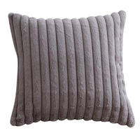 KISSENHÜLLE Velvety 45/45 cm，2er-Set - Grau, Textil (45/45cm) - Kaket