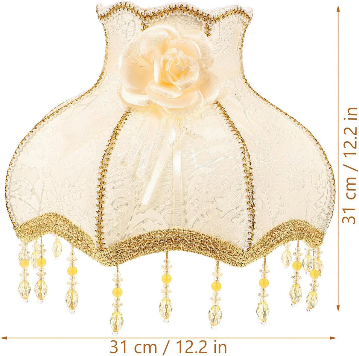 LAMPENSCHIRM Spitze Retro，30/23/15cm - Weiß, Textil (23/30/15cm) - Weltevree