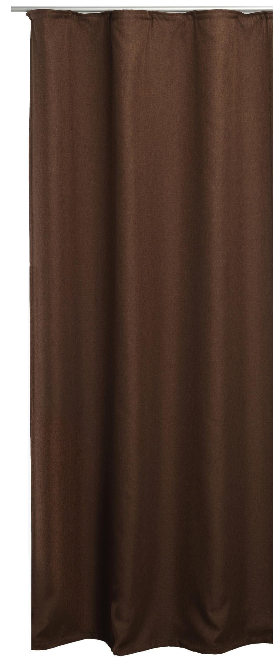 VORHANG Leinenoptik 130/245 cm blickdicht Braun - Braun, Textil (130/245cm) - TiborTex