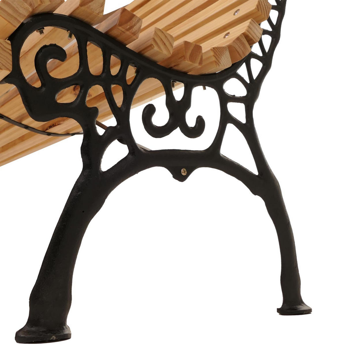 ZAHRADNÍ LAVICE Černá, světle hnědá - černá/světle hnědá, dřevo (160/84/65cm) - MCW