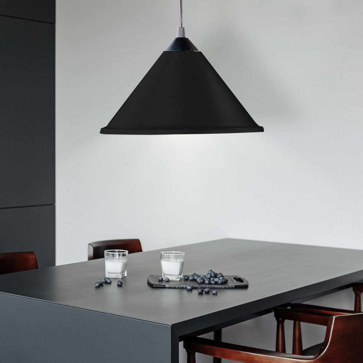 LED HÄNGELEUCHTE Metall Schwarz - Schwarz, Metall (6/11.2/15cm)