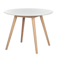 ESSTISCH rund - Eiche teilmassiv - Weiß, Holzwerkstoff (100/100/76cm) - home24