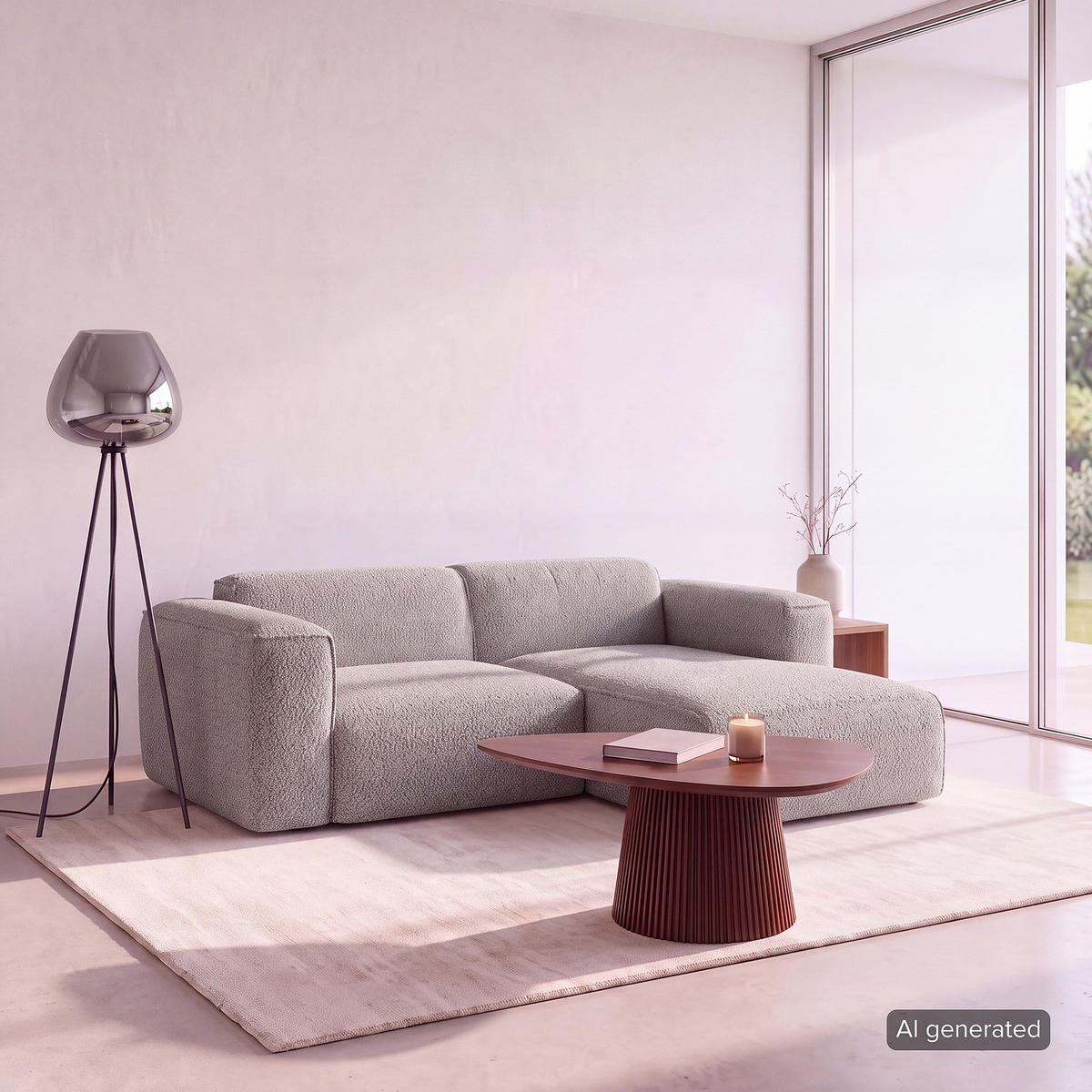 1,5-SITZER ECKSOFA mit Longchair - Schwarz/Grau, Kunststoff/Textil (260/173cm) - home24