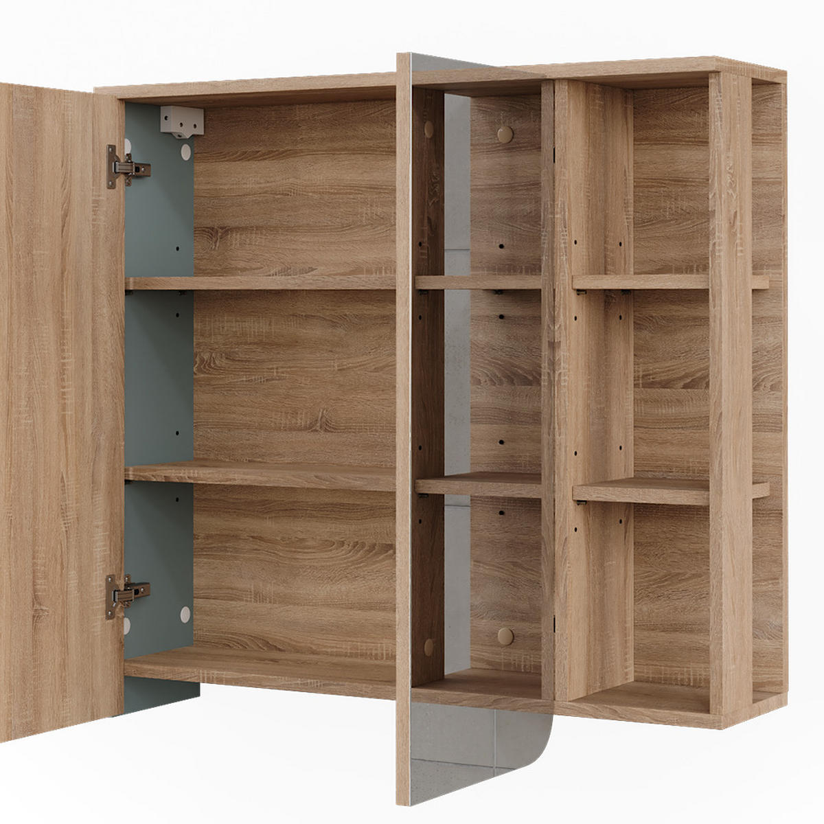 ZRCADLOVÁ SKŘÍŇKA Karen Sonoma/modrá - Sonoma dub/tmavě modrá, kompozitní dřevo (80/75/20cm) - Vicco