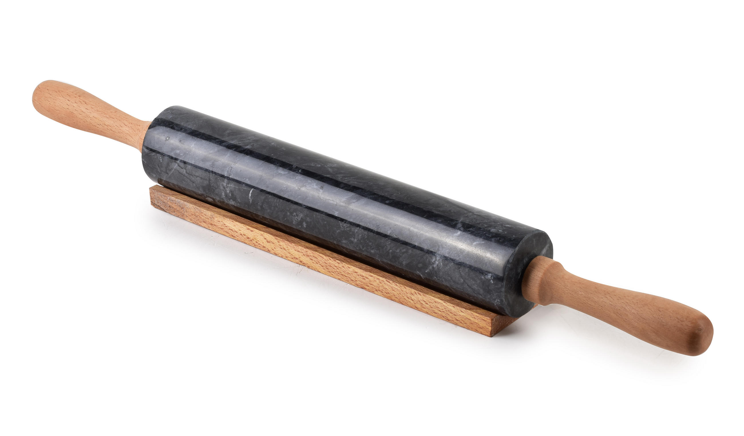 NUDELHOLZ Modern Kitchen Schwarz 47/6.5/8 cm Holz - Schwarz, Holz (47cm) - Mondex