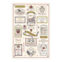 GESCHIRRTUCH Multi-étiquettes Bourgogne ekrü 48 x 72 cm - Weiß, Textil (48/72cm) - Winkler