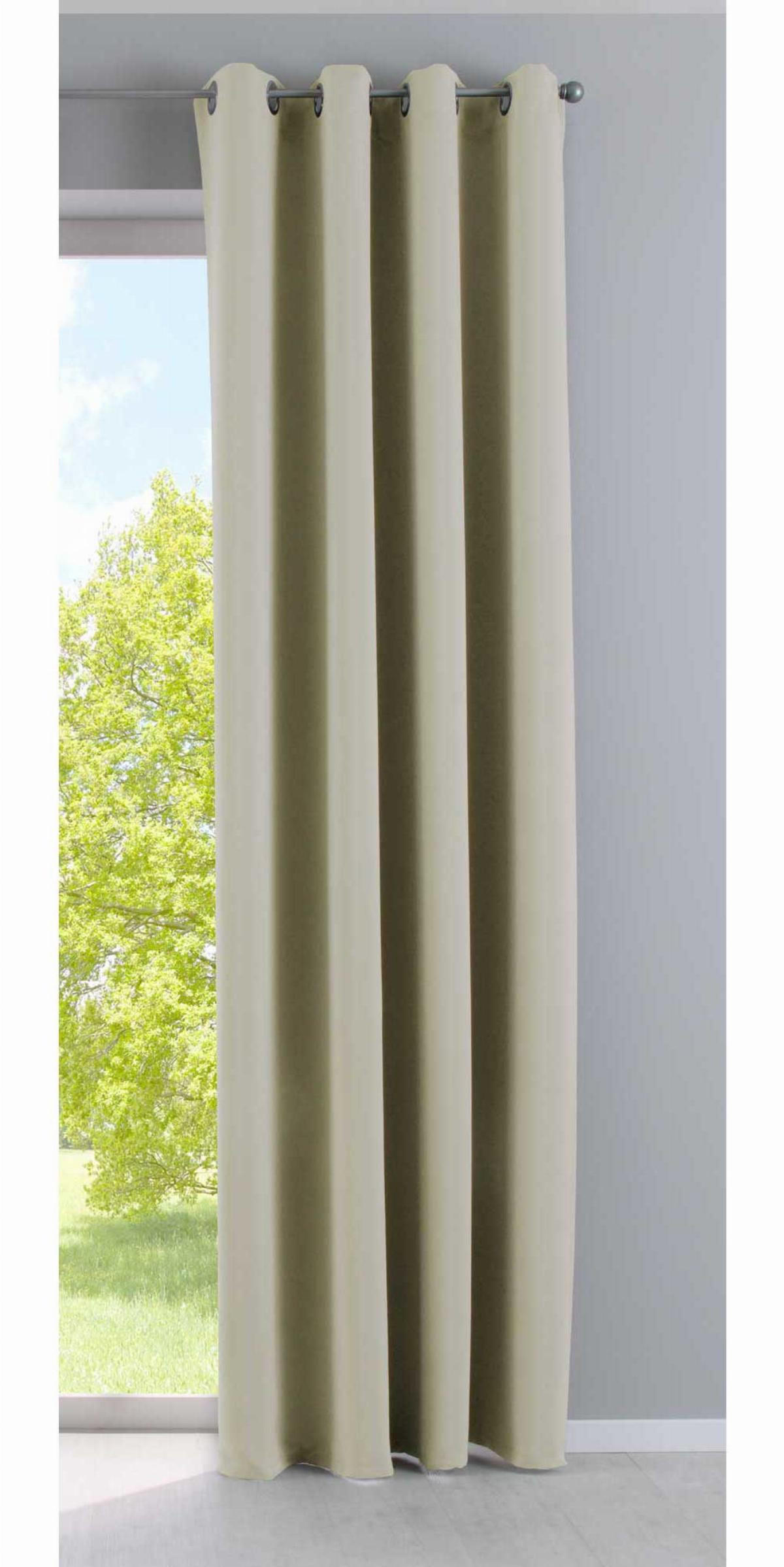 VORHANG »NEW YORK« HxB 245x140 cm Beige - Beige, Textil (140/245cm) - Gardinenbox