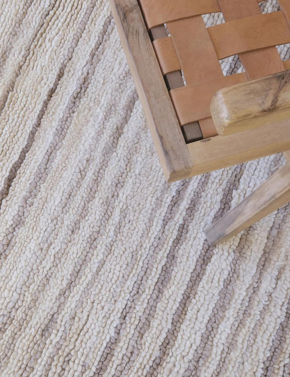 BERBERTEPPICH aus reiner Wolle 98x 158 cm - Weiß, Naturmaterialien (98/158cm) - AFK Living