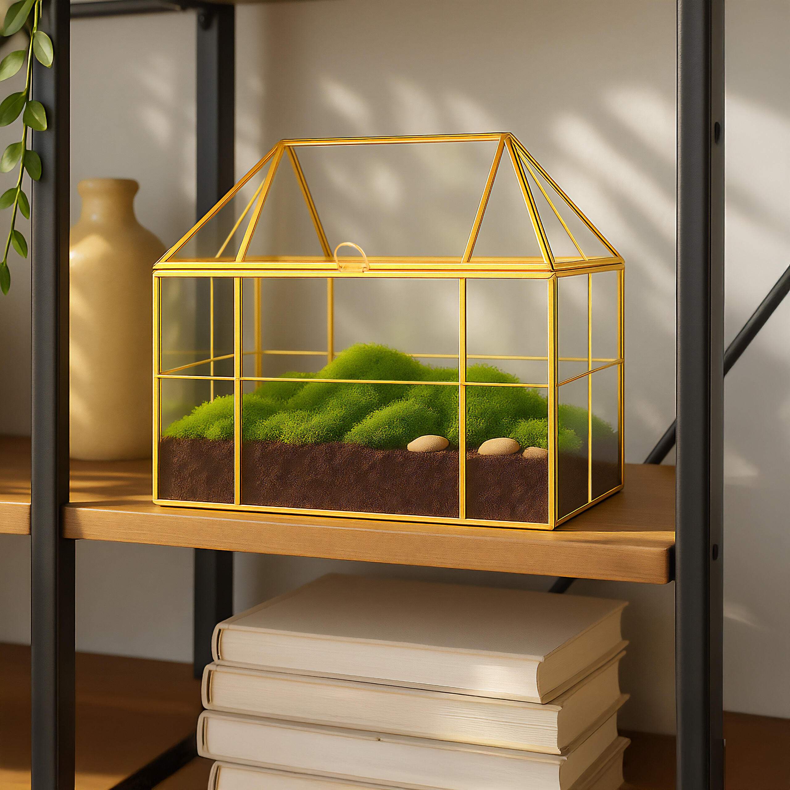 PFLANZENTERRARIUM - Transparent, Glas/Metall (23/21/14cm) - Relaxdays