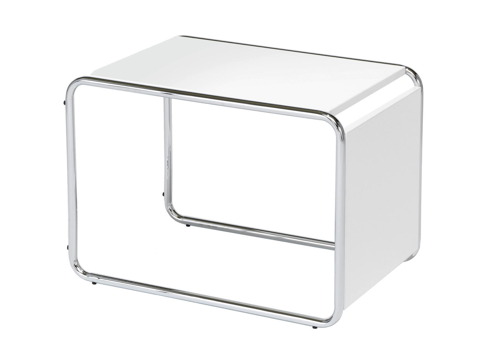 COUCHTISCH weiß, wendbar Höhe 67cm - Weiß, Holzwerkstoff/Metall (45/45/67cm) - Mauser Sitzkultur