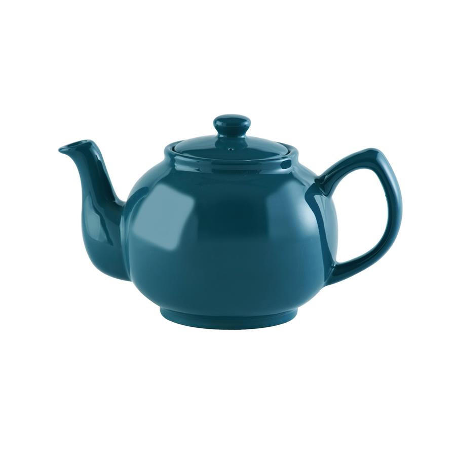 TEEKANNE 1100 ml Steingut glänzend petrol für 6 Tassen - Petrol, Keramik (1.1L) - Price & Kensington