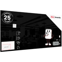 GLASBOARD - Schwarz 200x100cm + GRATIS - Schwarz, Glas (200/100/0.7cm) - ALLboards