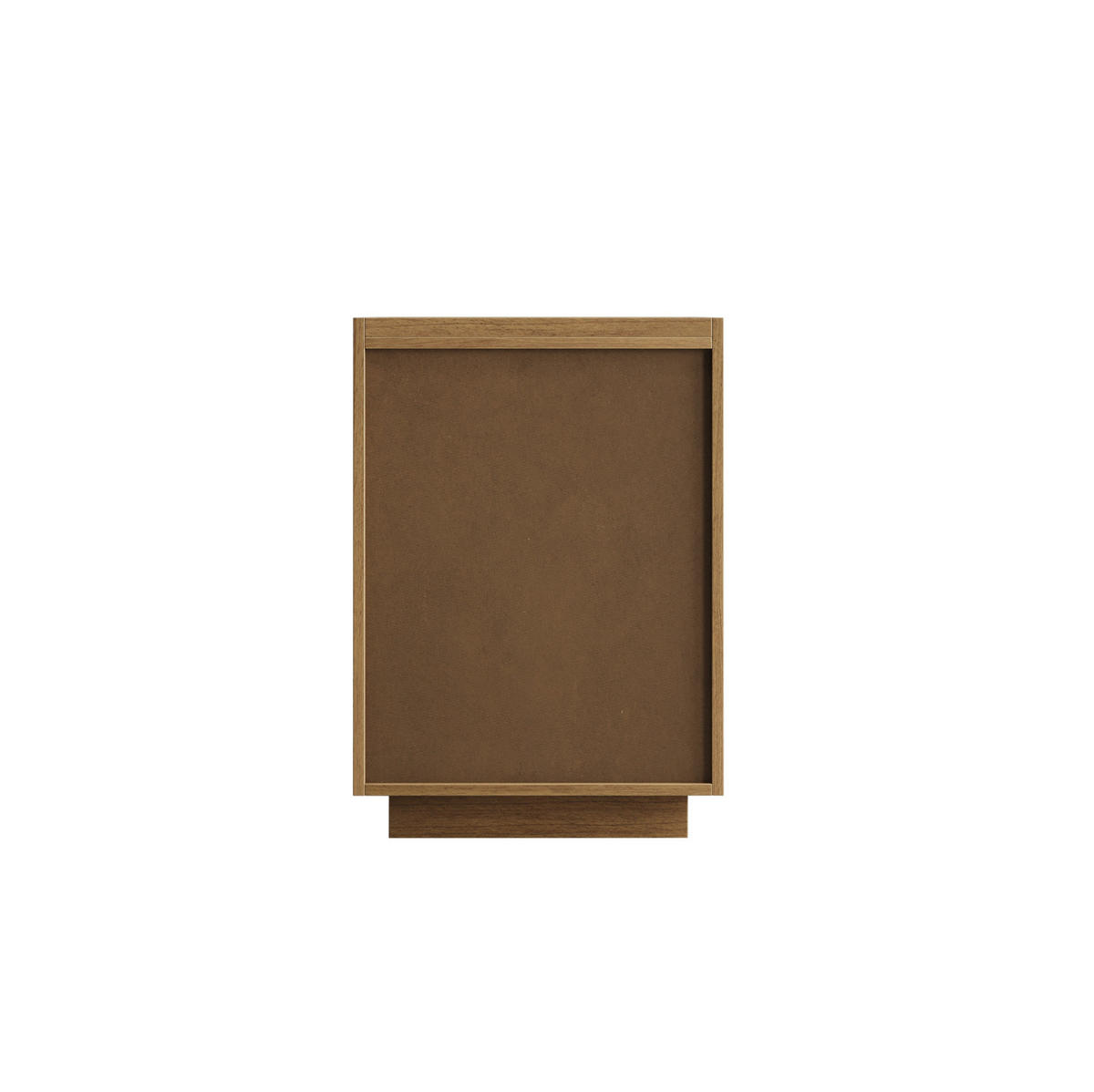 NACHTTISCH aus MDF und Holzwerkstoff 38x48x55 cm Eichefarben mit 2 Schubladen und griffloser Front - Nussbaumfarben, Holzwerkstoff (38/50/48cm) - Modfu