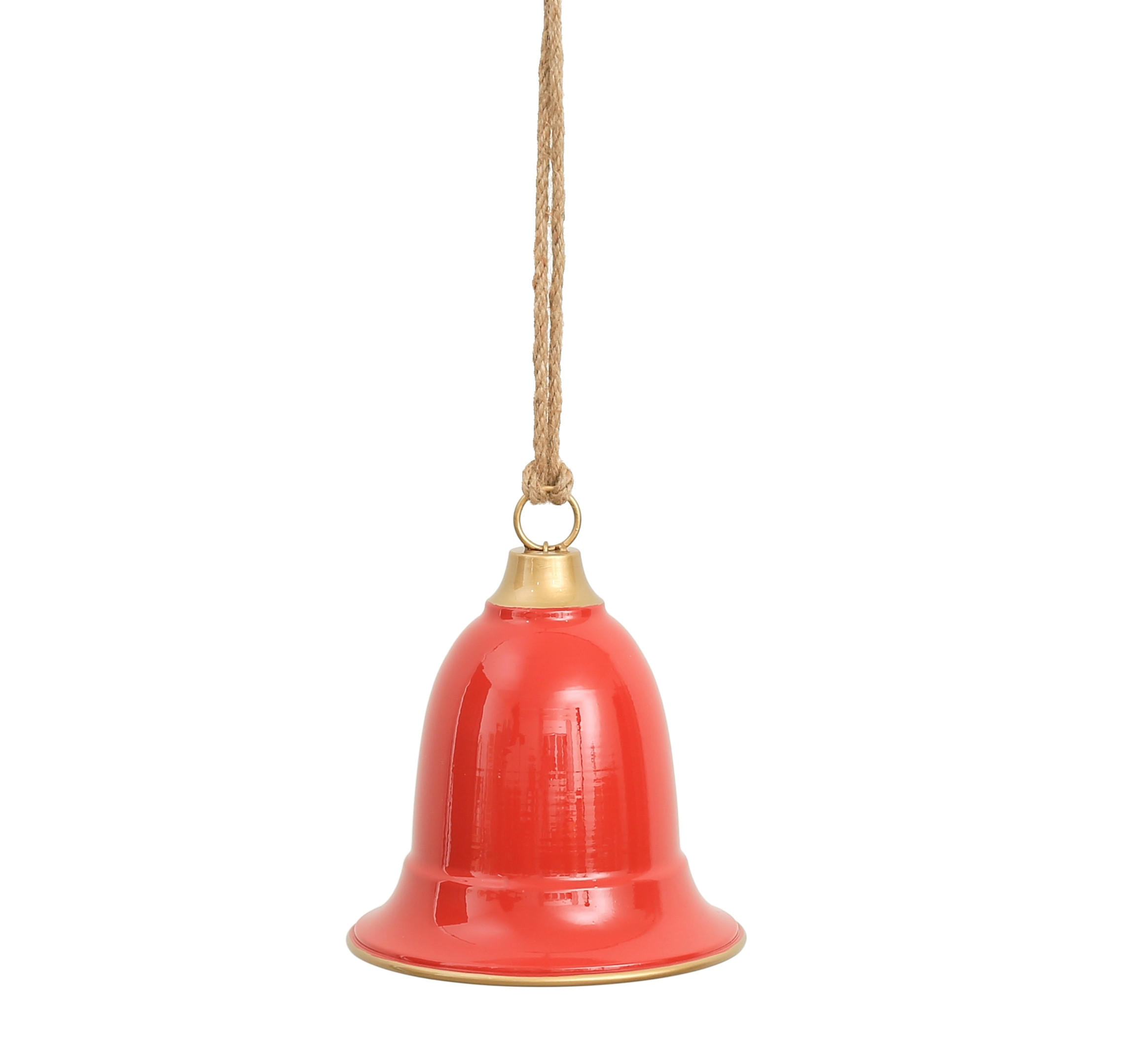 GLOCKE Santa Lila 15/2/17,5cm - Rot, Metall (18/3/17cm) - Mondex
