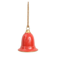 GLOCKE Santa Lila 15/2/17,5cm - Rot, Metall (18/3/17cm) - Mondex