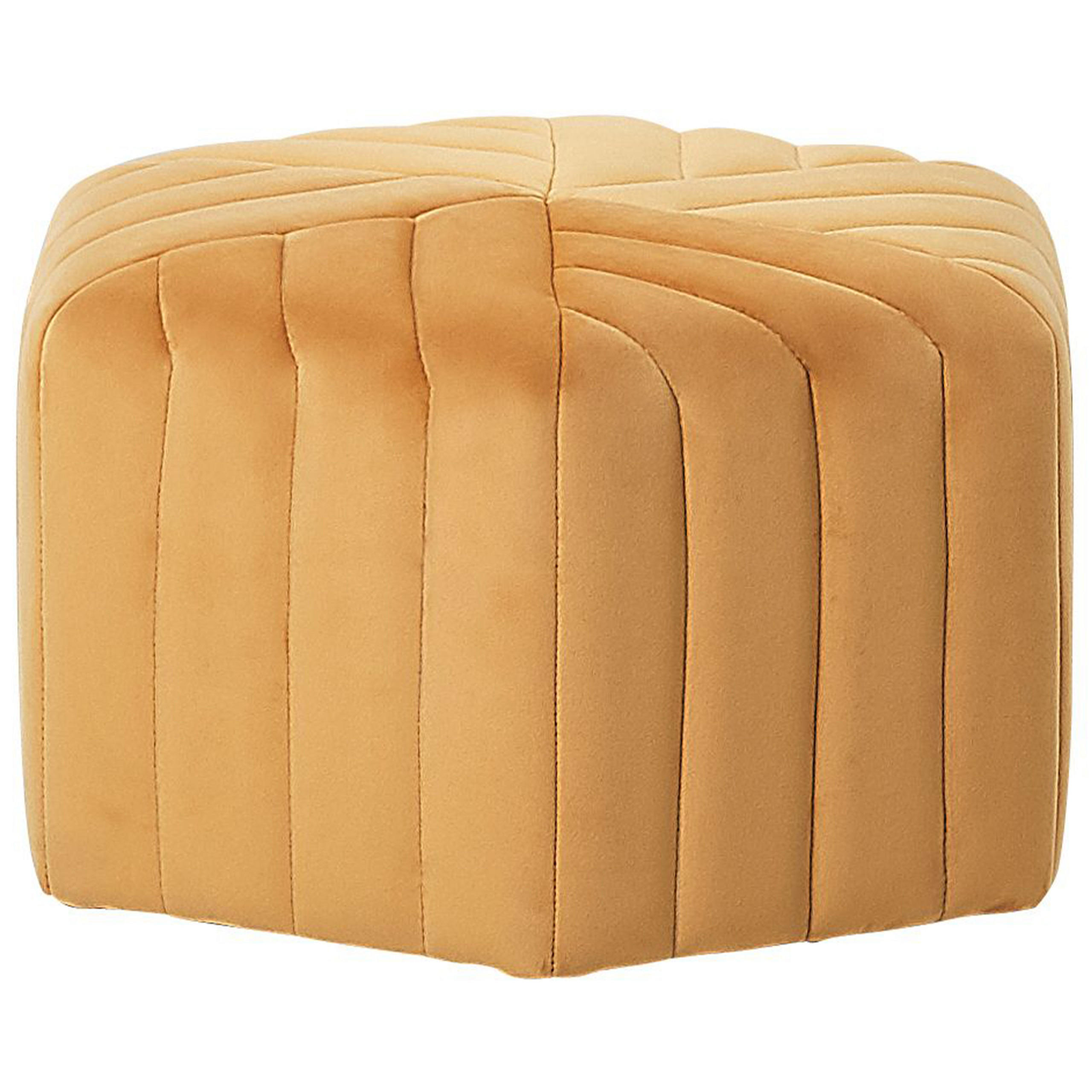 POUF Murietta 53/53/29 cm - Gelb, Textil (53/29/48cm) - Beliani