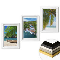 WANDBILDER 3er-Set - 20x30 cm Weißer Rahmen - Strand, Boot, Wasserfälle, Palmen - Weiß, Kunststoff (20/30cm) - ArtPrintCave