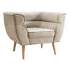 SESSEL Bal 1 - Beige/Naturfarben, Holz/Textil (82/75/74cm) - MIRJAN24