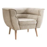 SESSEL Bal 1 - Beige/Naturfarben, Holz/Textil (82/75/74cm) - MIRJAN24